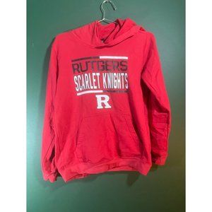 Rutgers Scarlet Knights - Men's Red Long Sleeve Logo Hoodie - Size L